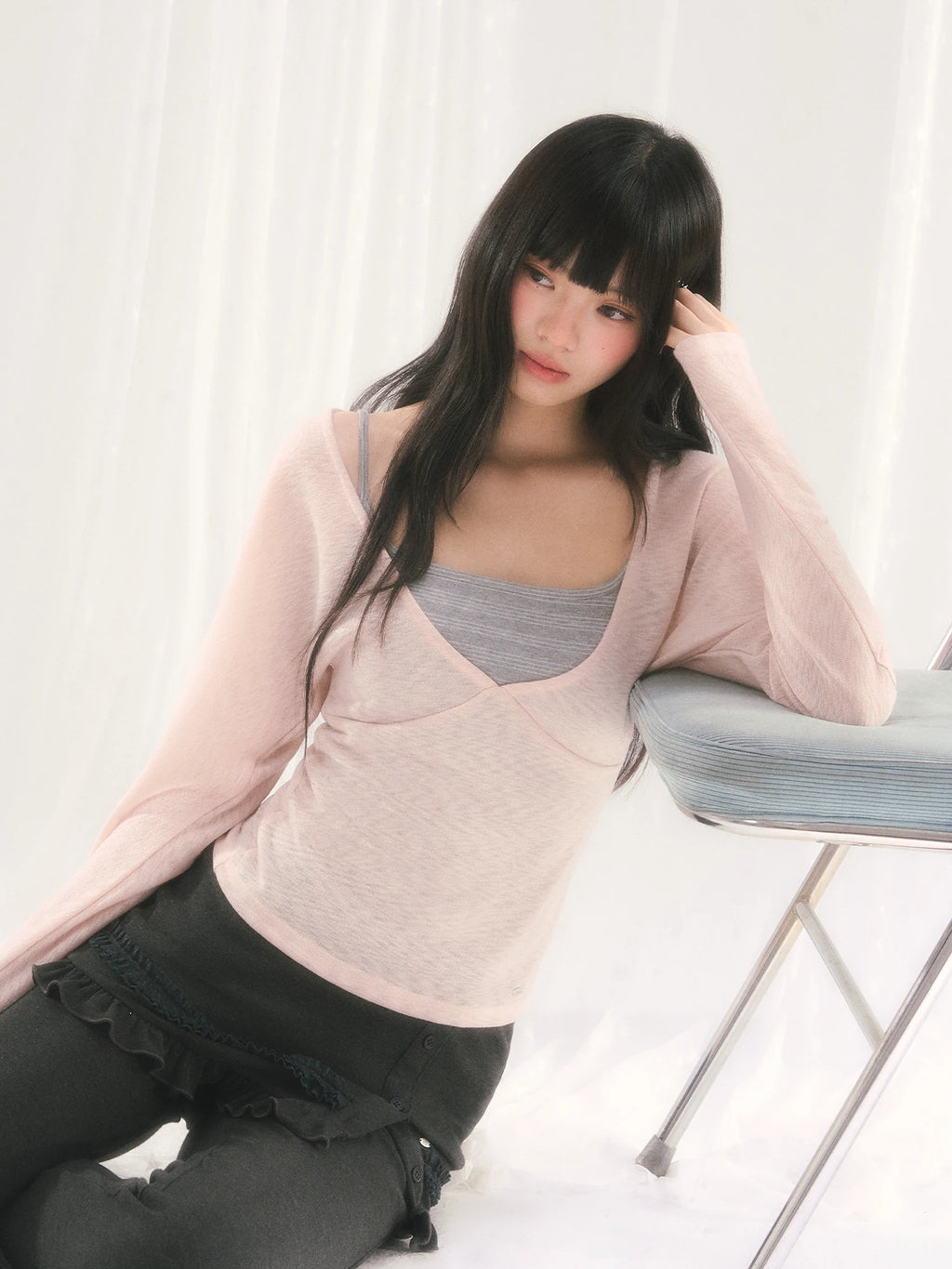 V-Neck Lightweight Sun Protection Top & Pants Set