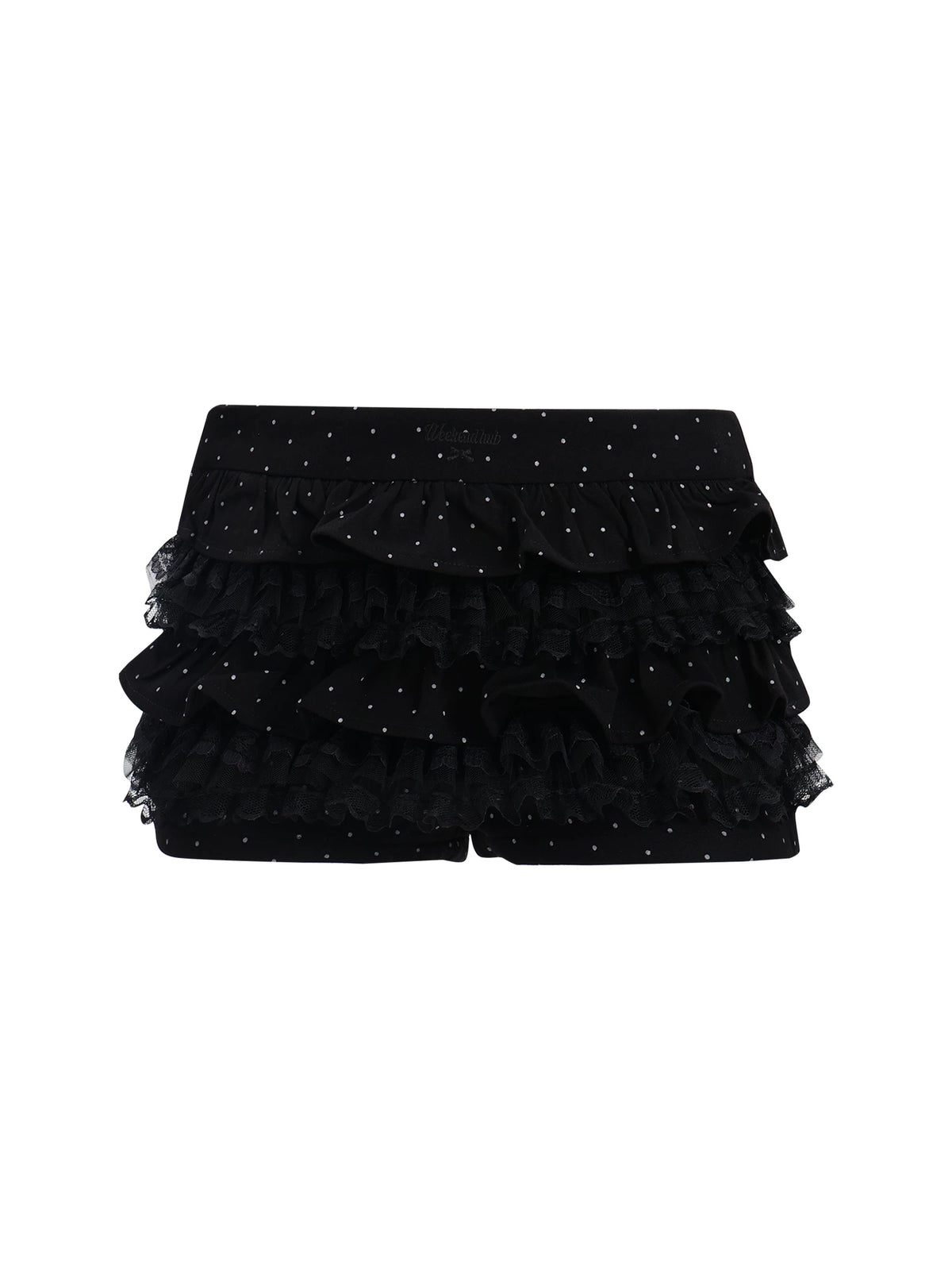 Lace Polka Dot Tiered Cake Skort
