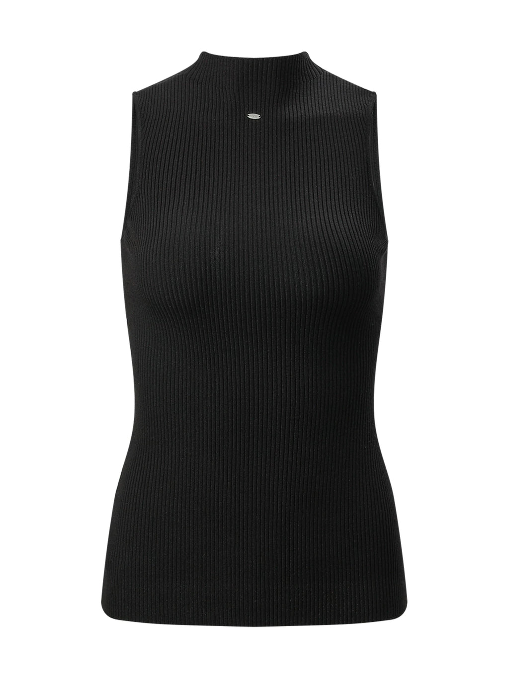 Slim-Fit Mock Neck Knit Vest Top