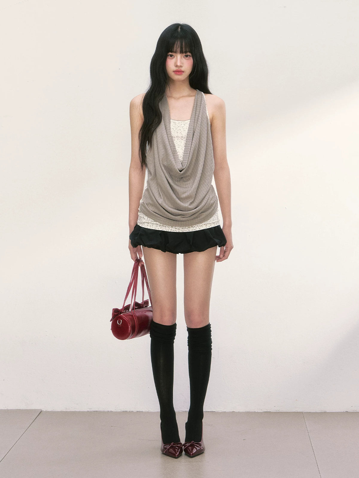 Leopard Patchwork Sleeveless Camisole Top