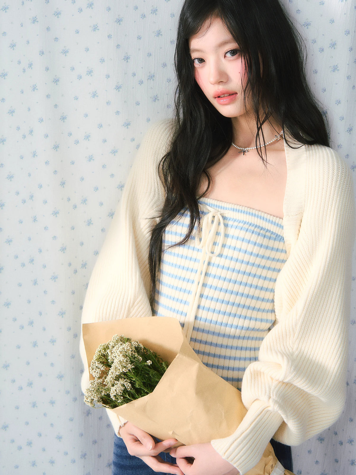 Knit Cardigan & Cami Two-Piece Set