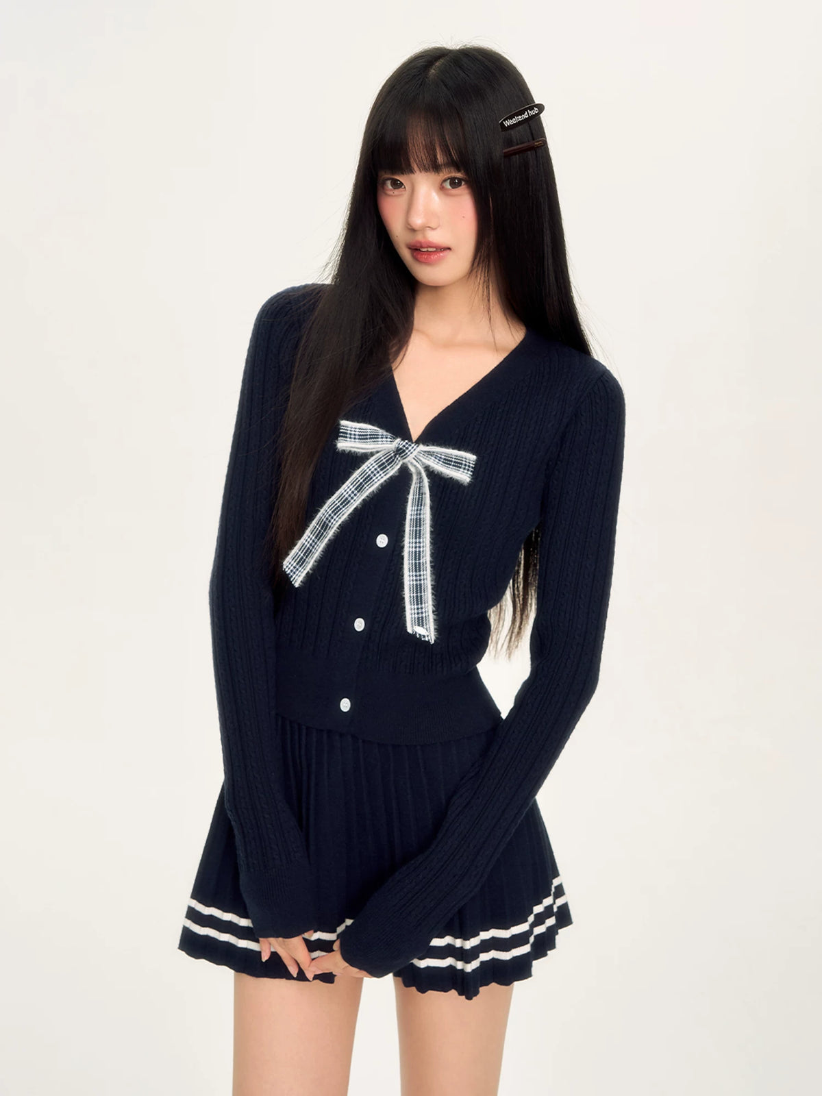 Preppy Sweet Girl Knit Top and Skirt Set