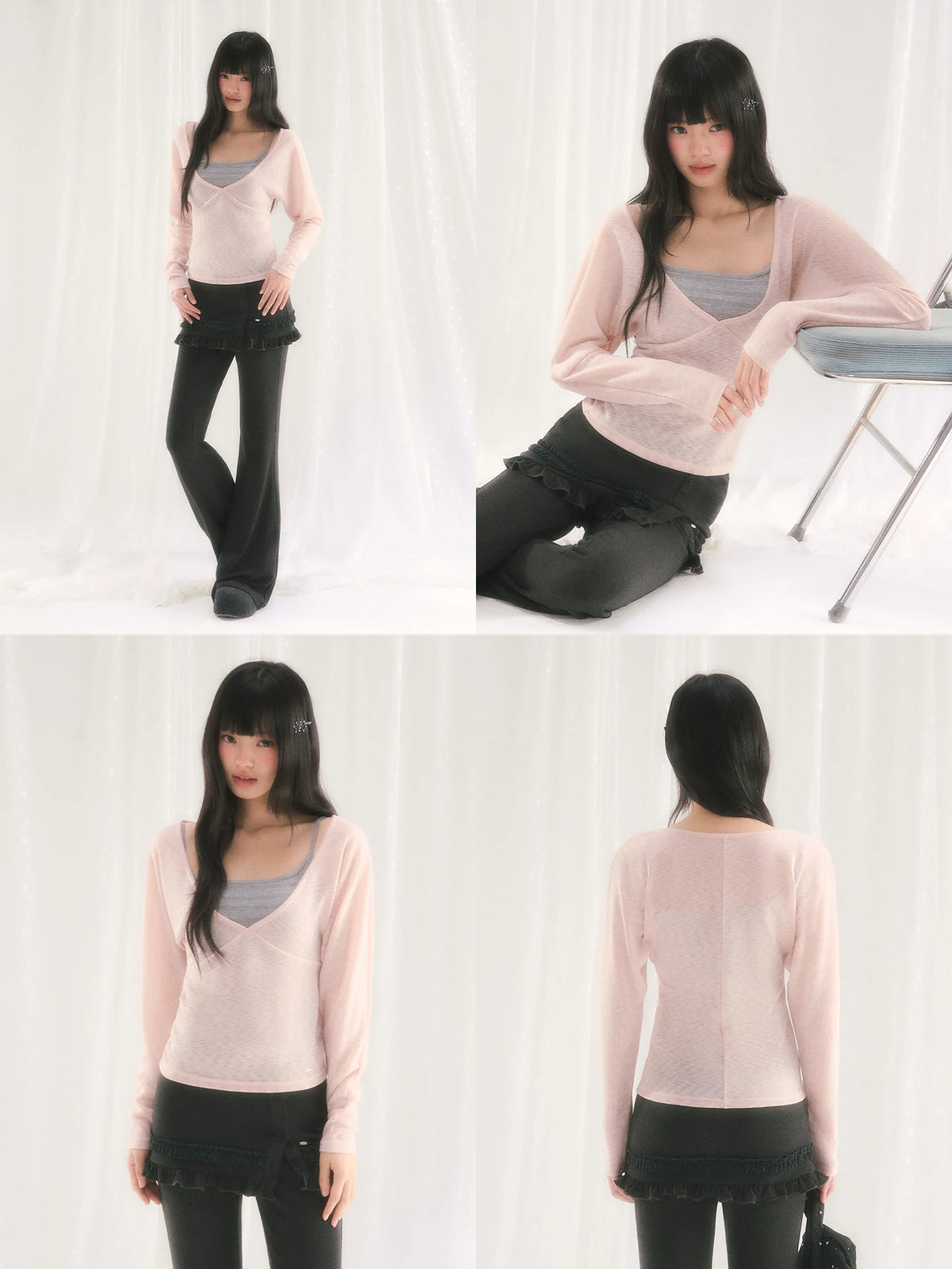 V-Neck Lightweight Sun Protection Top & Pants Set