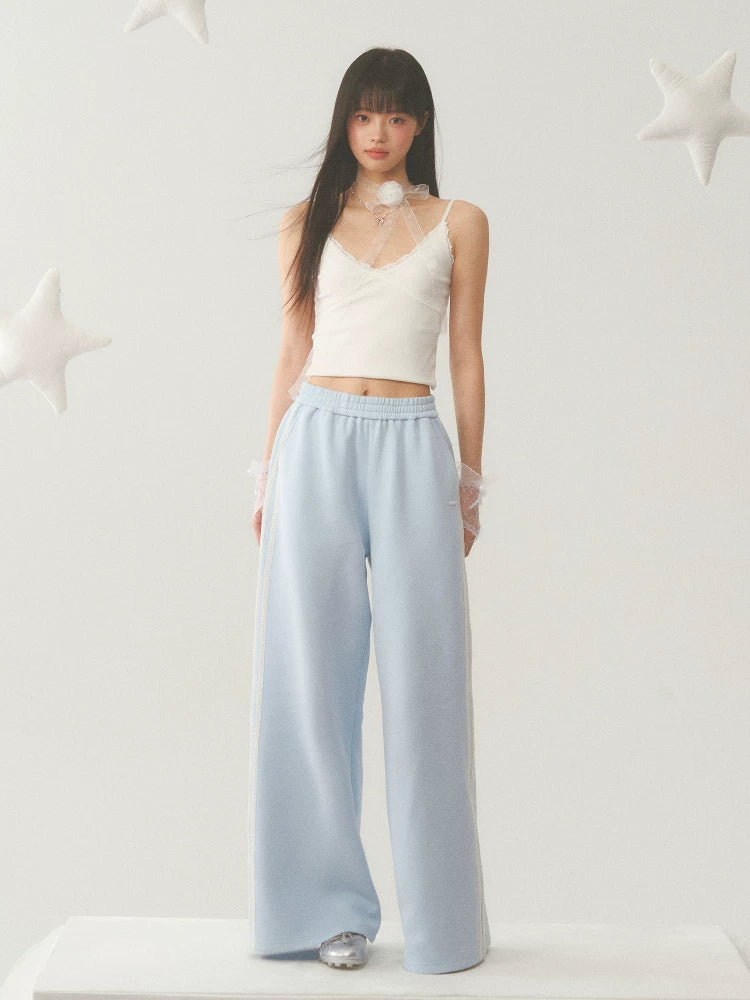 High-Waisted Wide-Leg Sweatpants