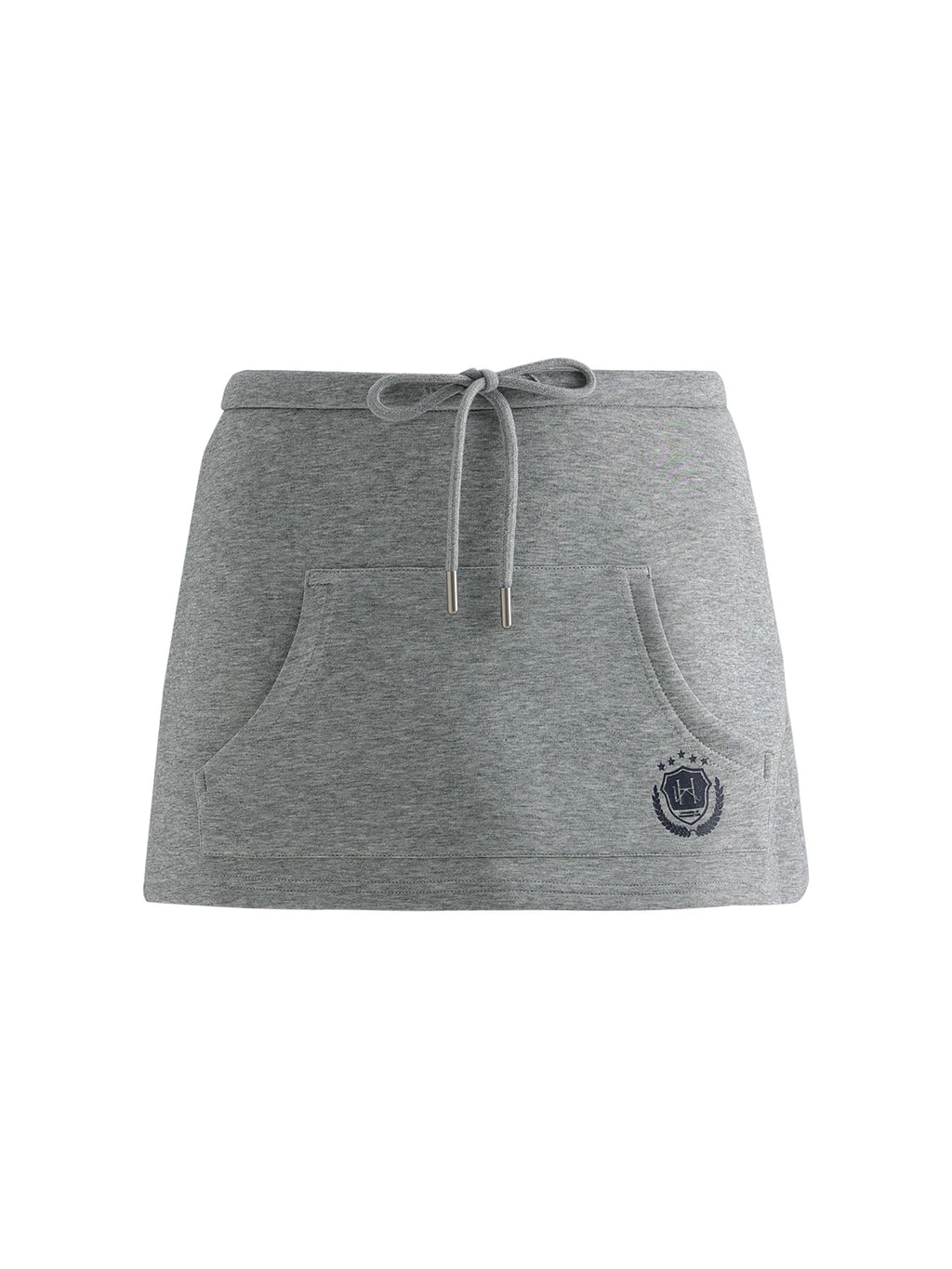 Retro Gray Sweatshirt A-Line Mini Skirt