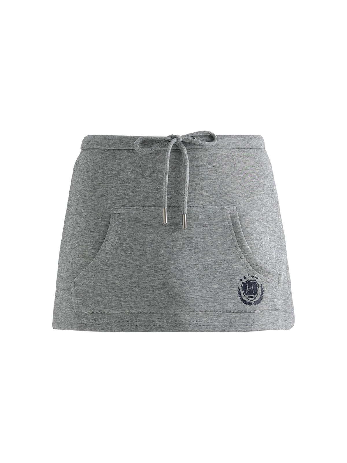 Retro Gray Sweatshirt A-Line Mini Skirt