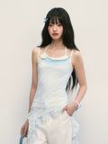 Irregular Lace Sleeveless Tank Top