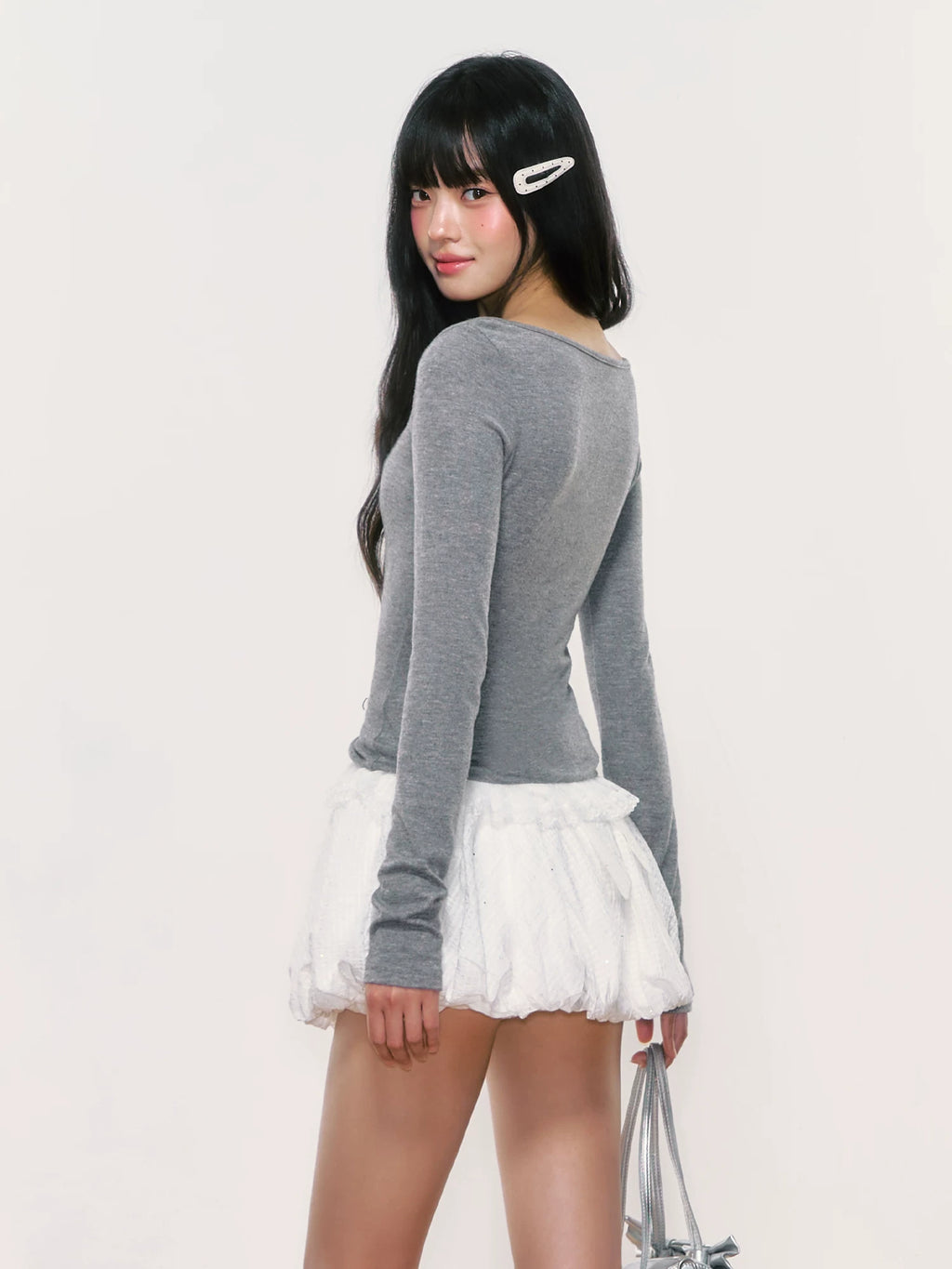 Bow Lace Long-Sleeve T-Shirt