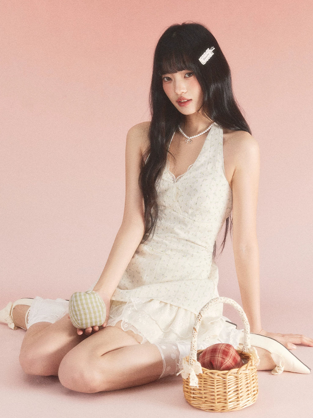 Slim-Fit Floral Halter Neck Summer Dress