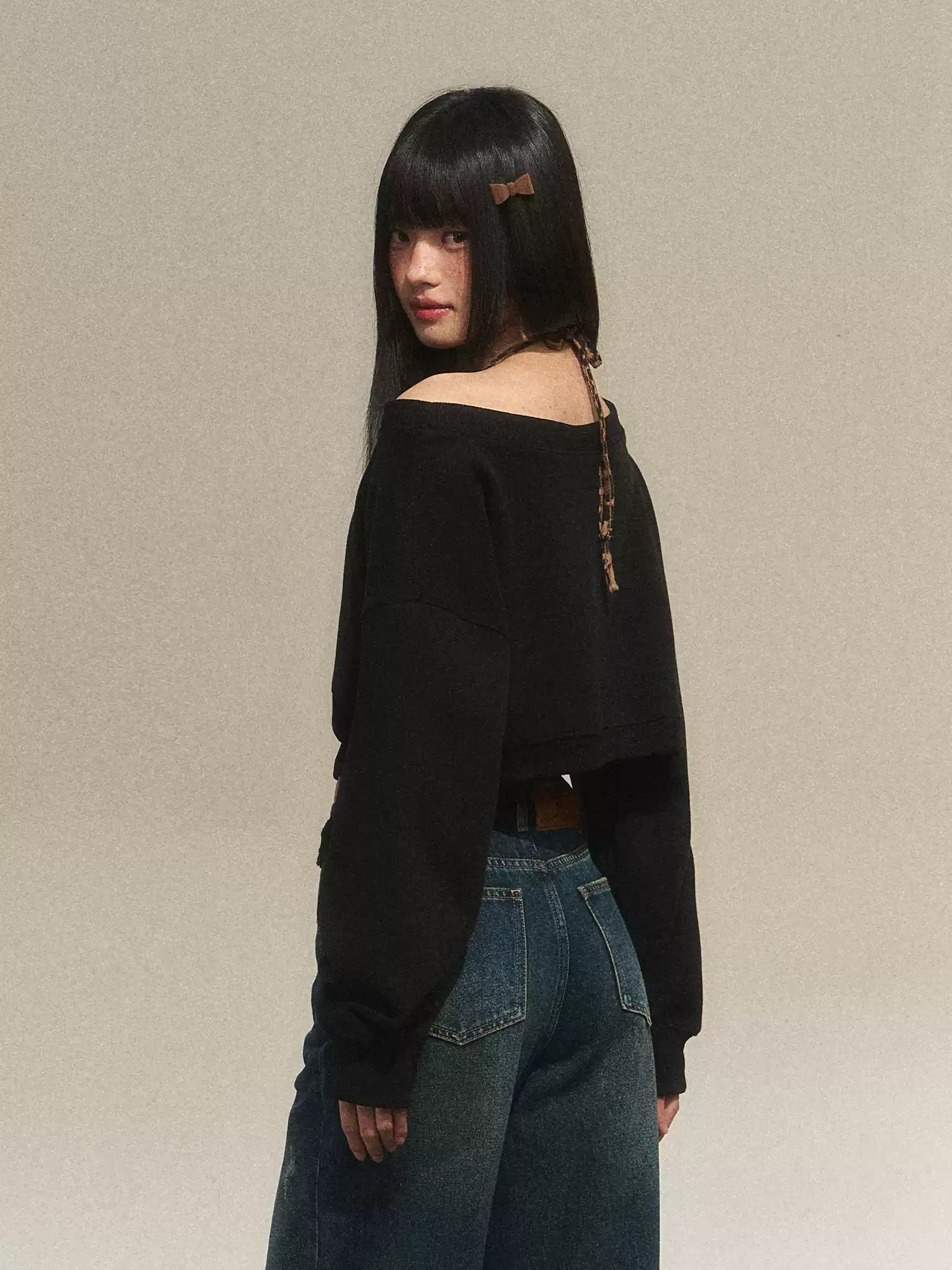 17 Leopard camisole and cropped sweatshirt set