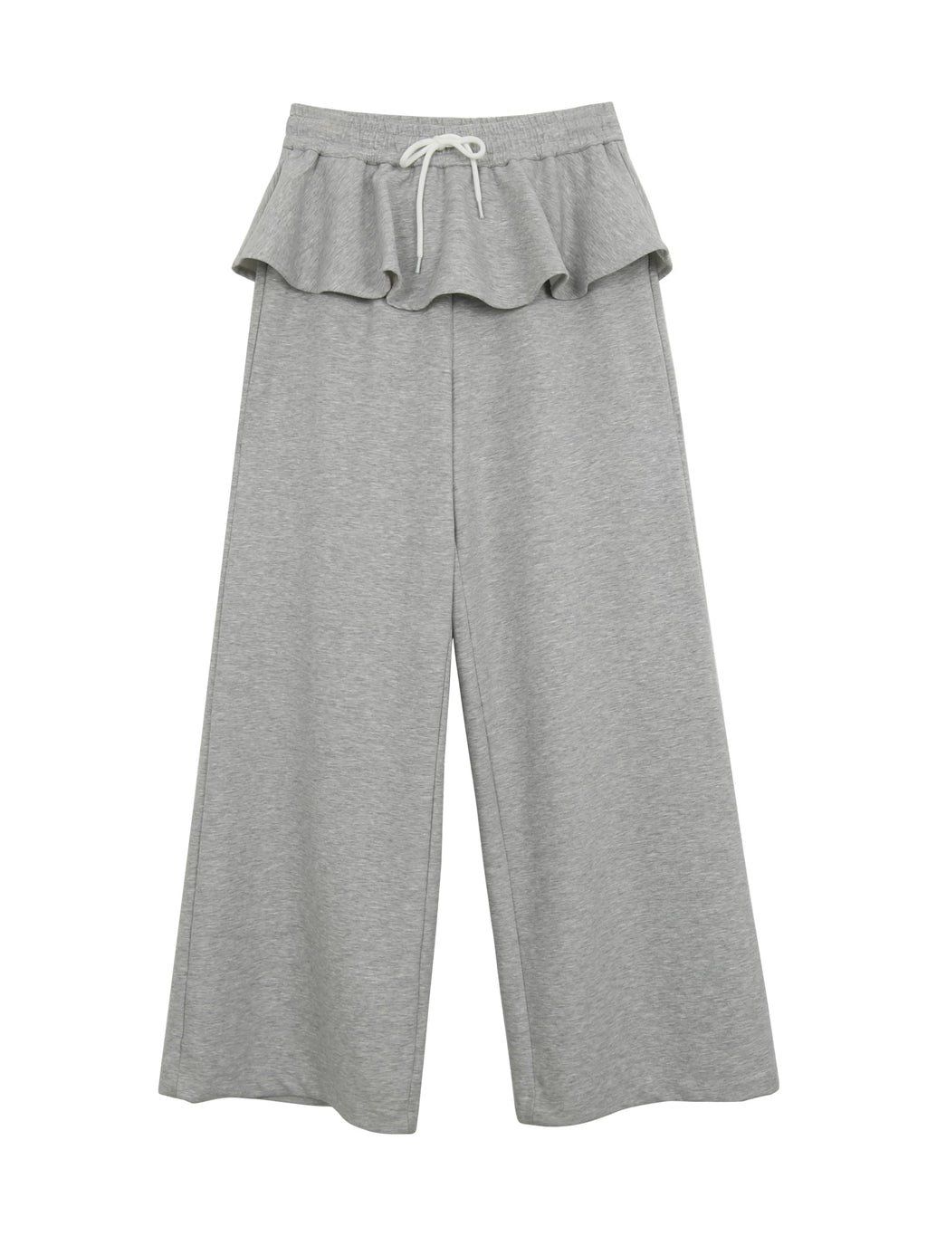 Layered Patchwork Wide-Leg Sweatpants