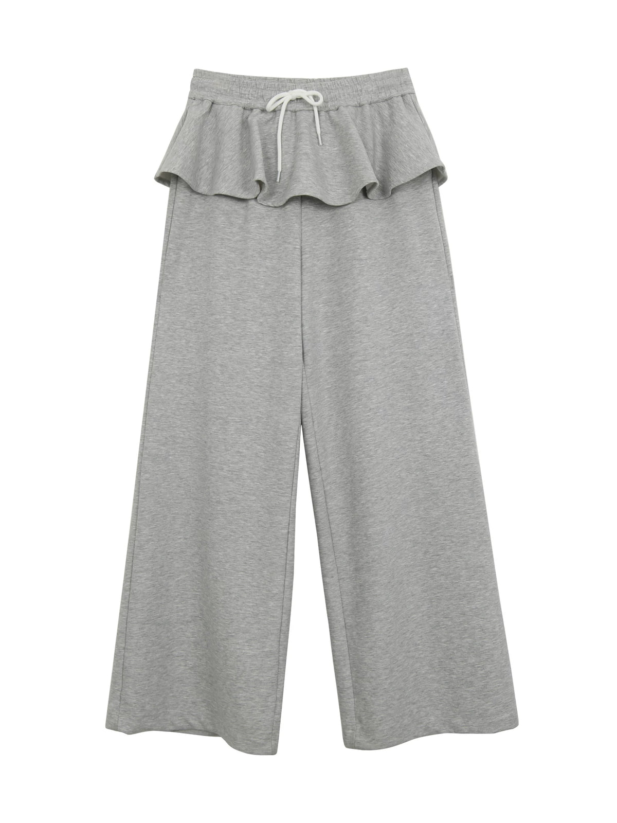 Layered Patchwork Wide-Leg Sweatpants