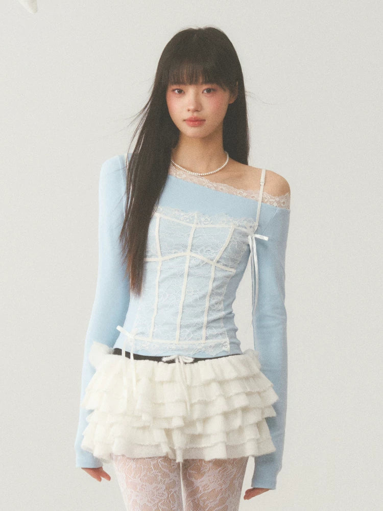 Layered Asymmetrical One-Shoulder Top