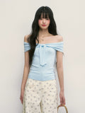 Tie-Waist Asymmetrical Off-the-Shoulder Top
