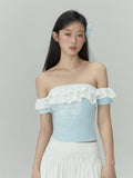 Off-the-Shoulder Slim-Fit Ruffle Top