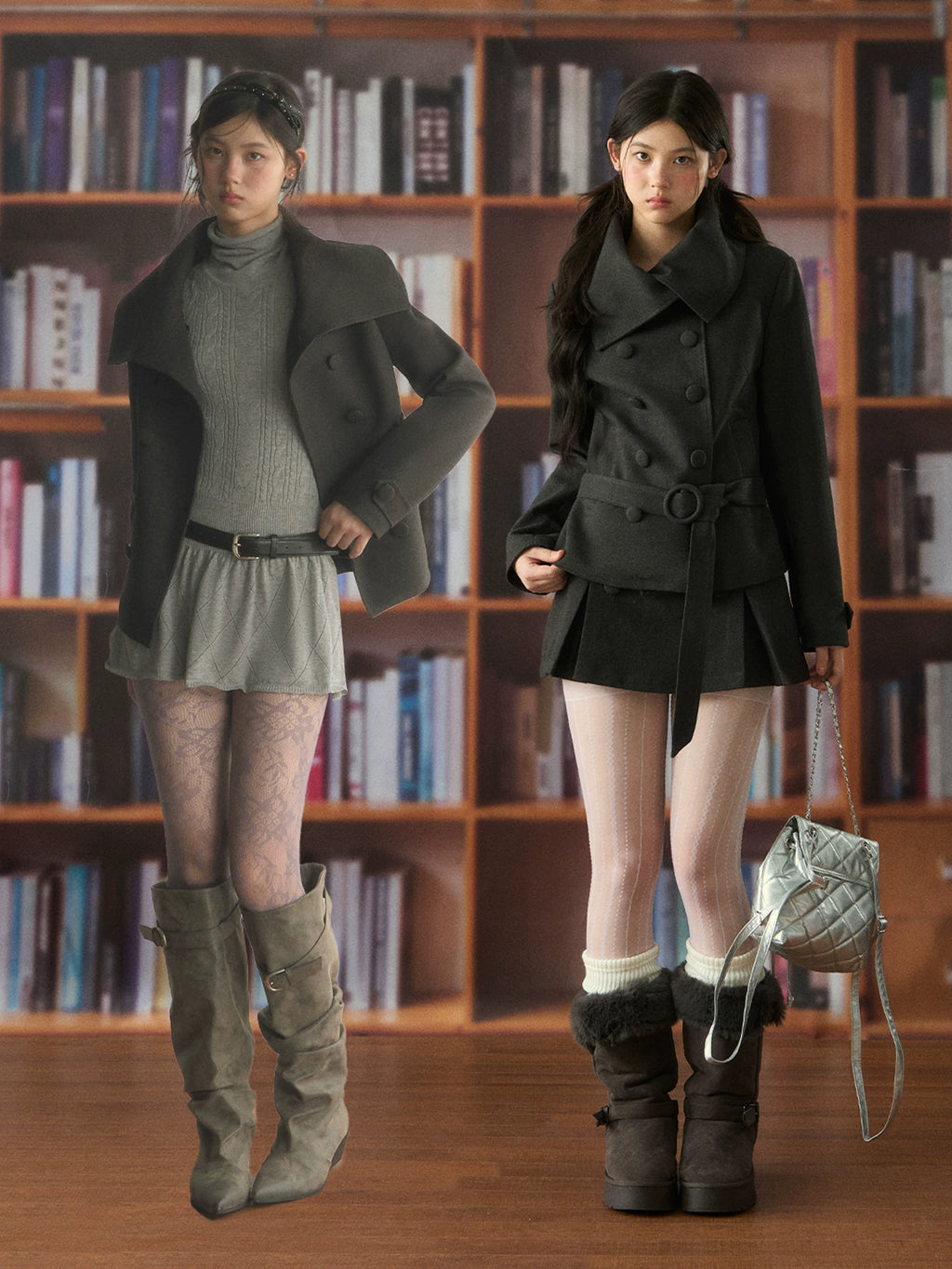 Double-Breasted Wool Outerwear Coat