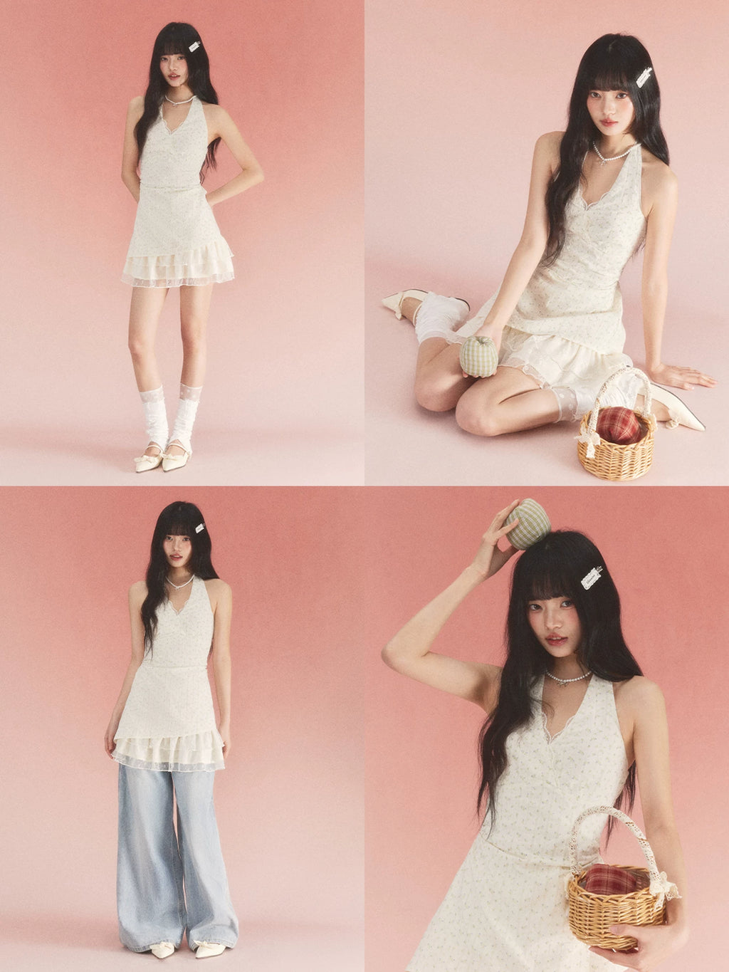 Slim-Fit Floral Halter Neck Summer Dress