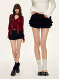 Lace Polka Dot Tiered Cake Skort