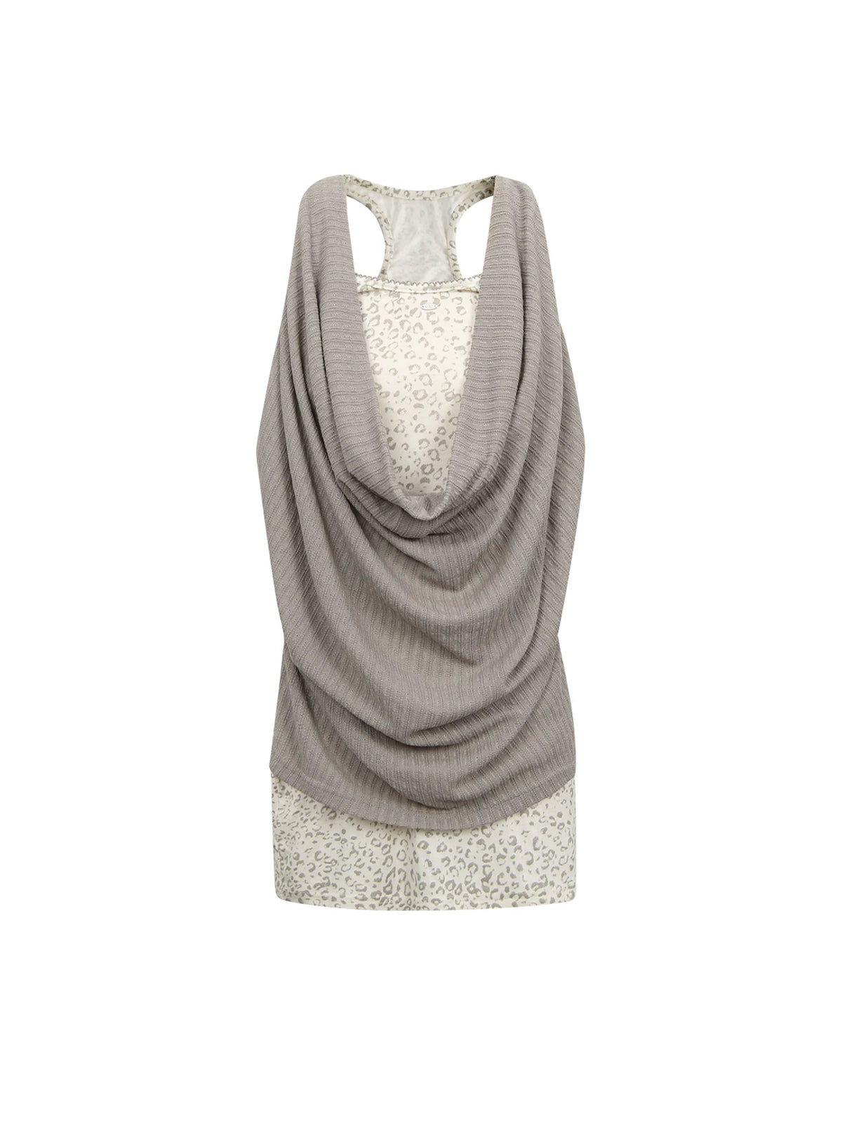 Leopard Patchwork Sleeveless Camisole Top