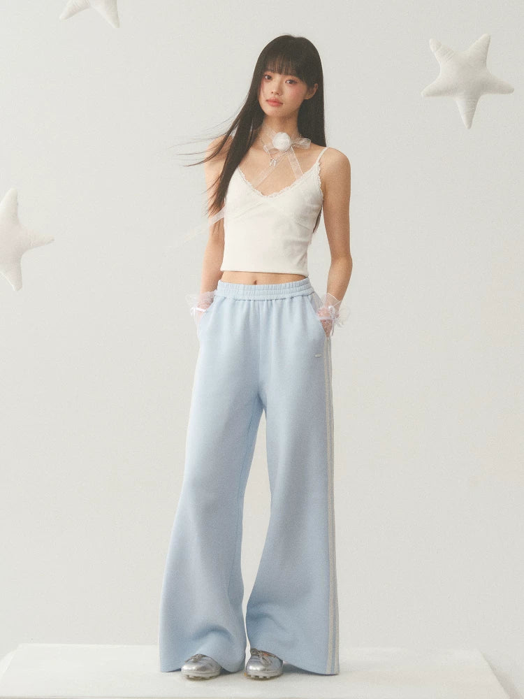 High-Waisted Wide-Leg Sweatpants