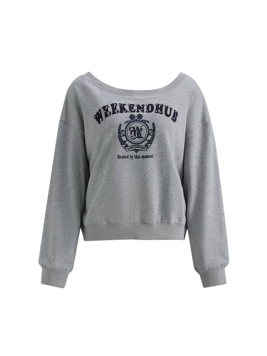 Off-The-Shoulder Retro Sweatshirt