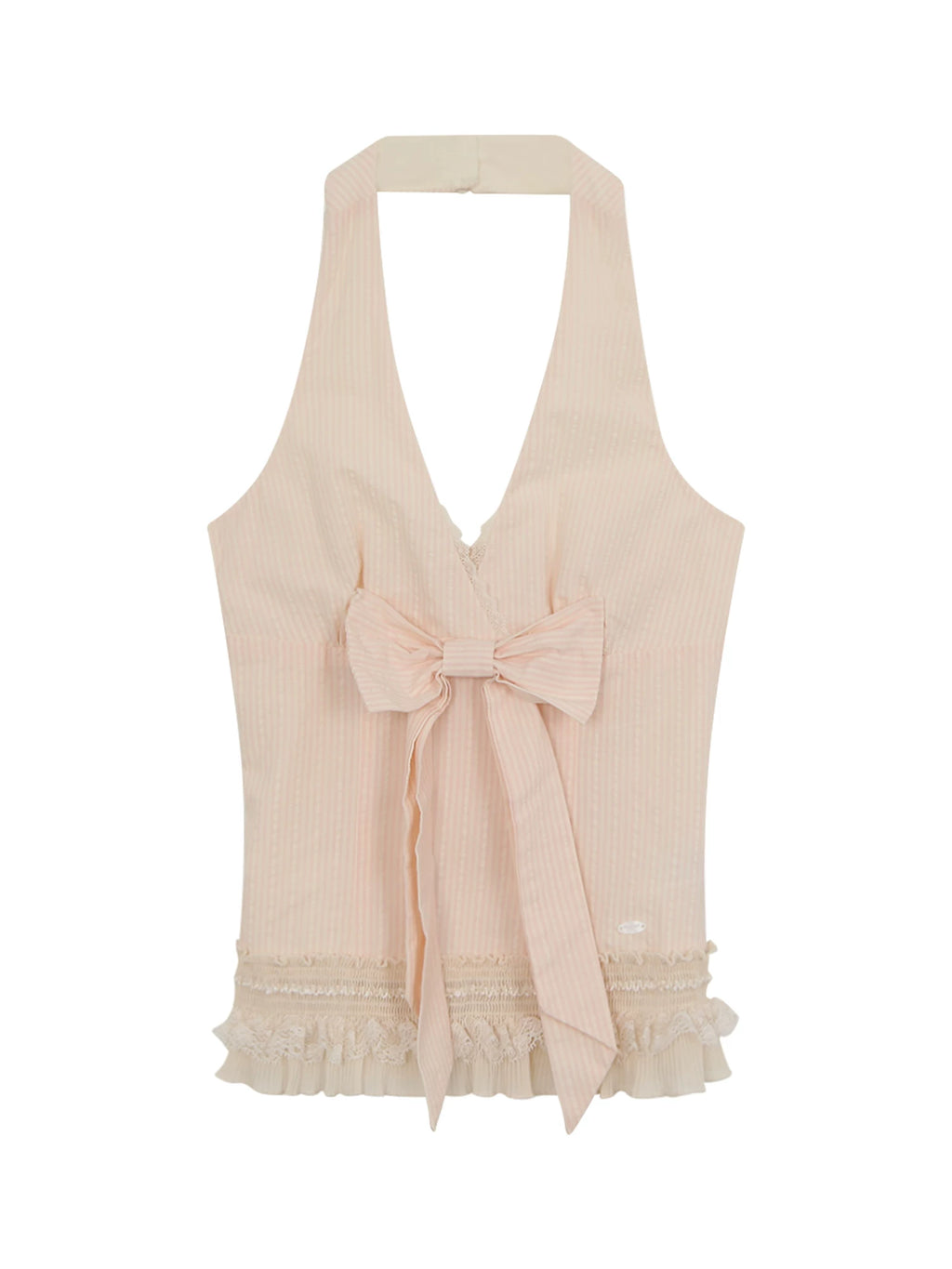 French Style V-Neck Halter Vest Top