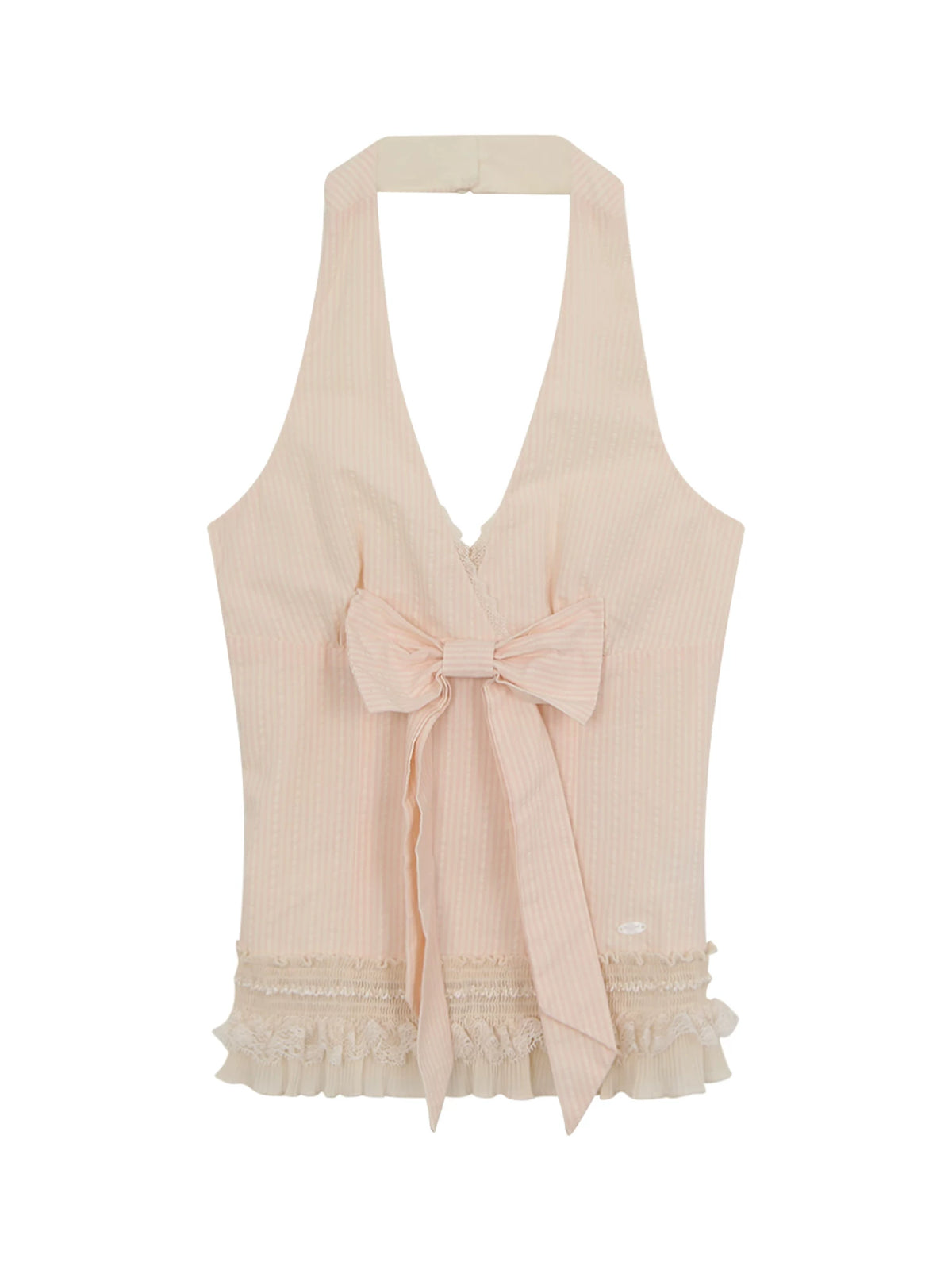French Style V-Neck Halter Vest Top